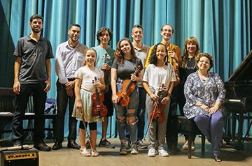 Alunos apresentam concerto de violino no Salão Leopoldo Miguez